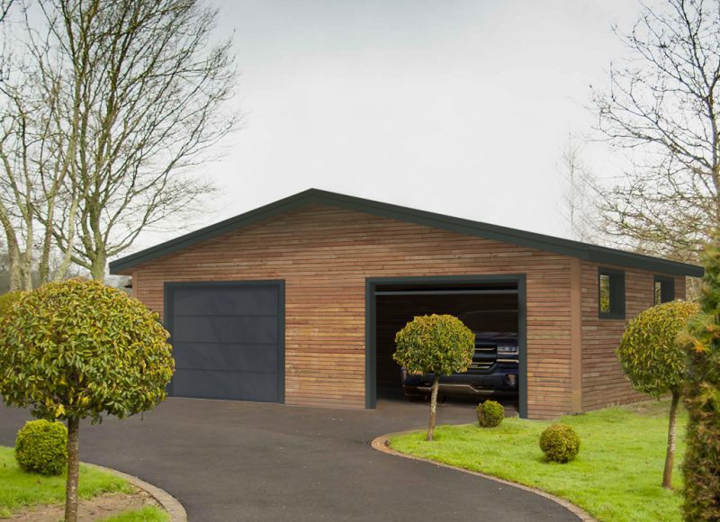 Garage en bois 2 places